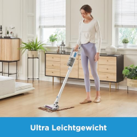 Bezdrátový vysavač Eureka BR5 Slim Cordless Lehký tyčový vysavač 2 v 1 s bezkartáčovým motorem, 250W výkonné sání, tichý bezdrát